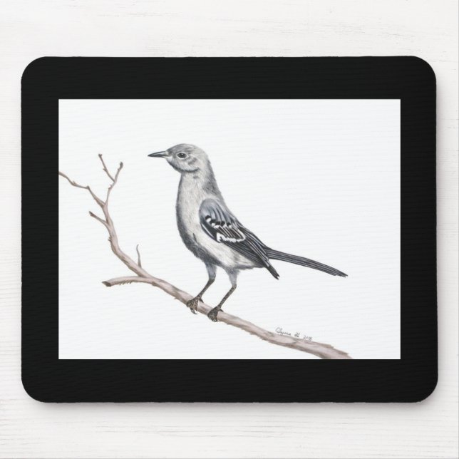 Texas Mockingbird Mousepad Musmatta (Framsidan)