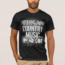 Texas musik vaggar den grundläggande svart T-tröja Tee Shirt