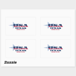 Texas My Home State Sticker Rektangulärt Klistermärke