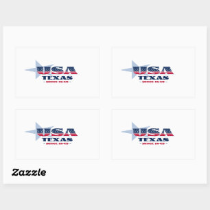 Texas My Home State Sticker Rektangulärt Klistermärke