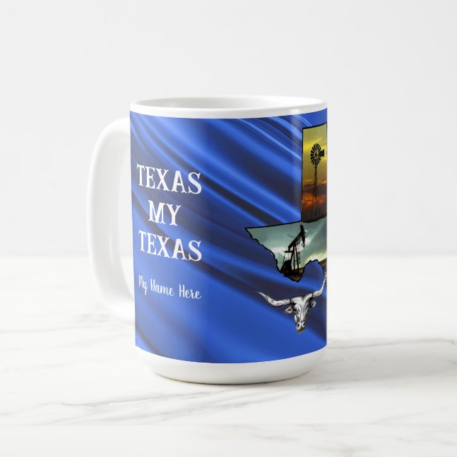 Texas My Texas personalized Coffee Mug Kaffemugg (Framsida vänster)
