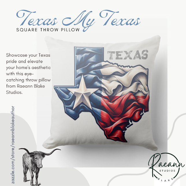 Texas My Texas Square Throw Pillow Kudde (Skapare uppladdad)