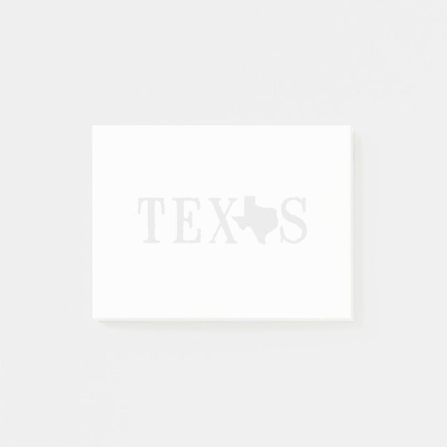 Texas Namn med delstat Shaped Brev Post-it Block (Framsida)