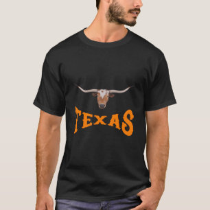 Texas Namn med Longhorn Sr's Head T Shirt