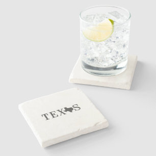Texas Namn State Shaped Brev Ord Art Underlägg Sten
