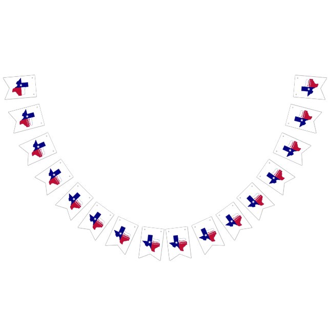 Texas Native Flagga Karta (Alla)