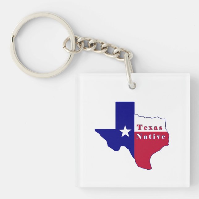 Texas Native Flagga Karta (Framsidan)