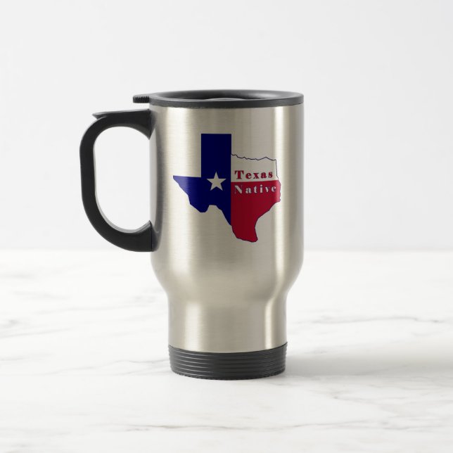 Texas Native Flagga Karta Resemugg (Vänster)
