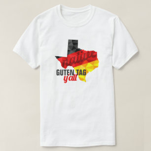 Texas Native Polygon German Flagga T Shirt