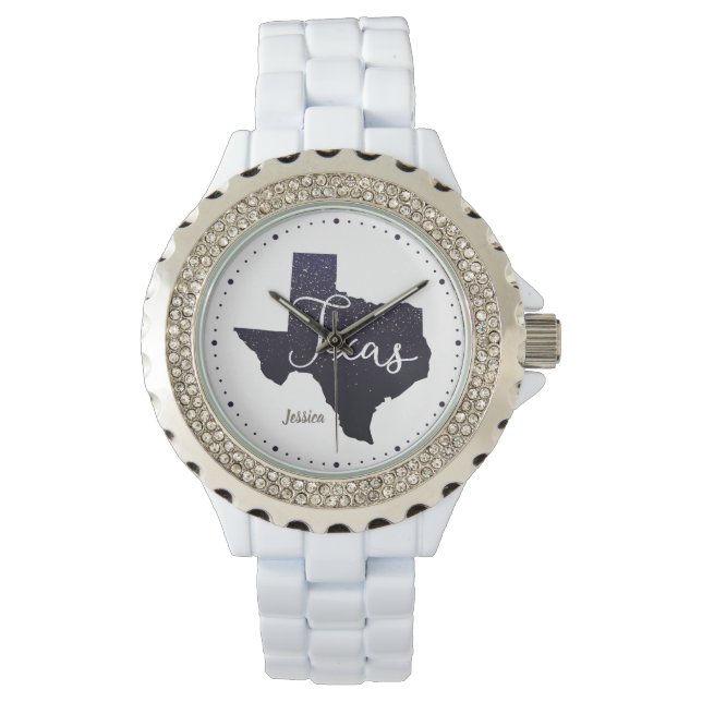 Texas Night Stars State Shape Armbandsur (Framsida)