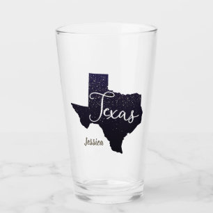 Texas Night Stars State Shape Glaskopp