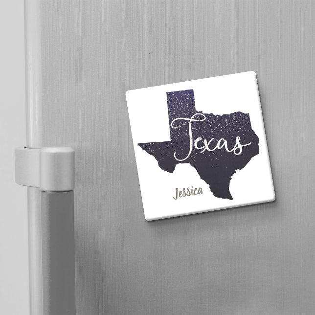 Texas Night Stars State Shape Magnet (Skapare uppladdad)