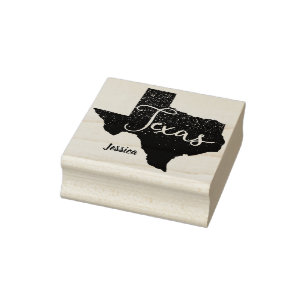 Texas Night Stars State Shape Stämpel