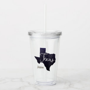Texas Night Stars State Shape Take Away Mugg