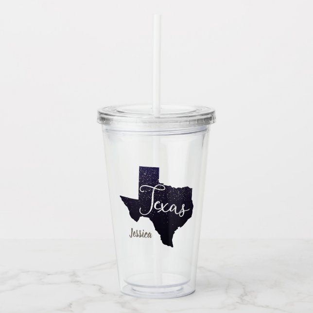 Texas Night Stars State Shape Take Away Mugg (Framsida)