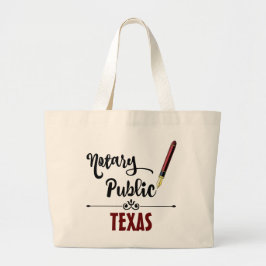 Texas Notary Public Bläck Pen Jumbo Tygkasse