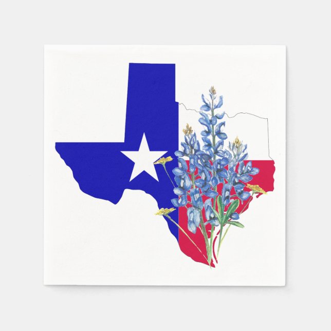 Texas och Bluebonnets Pappersservett (Framsidan)
