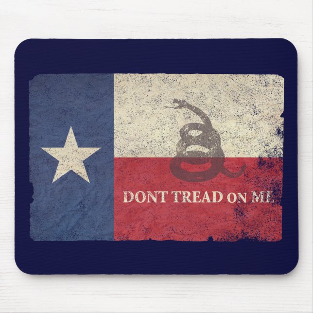 Texas och Gadsden flagga Musmatta (Framsidan)