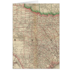 Texas och Indiska territoriet Hälsningskort