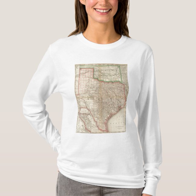 Texas och indiskt territorium t-shirt (Framsida)