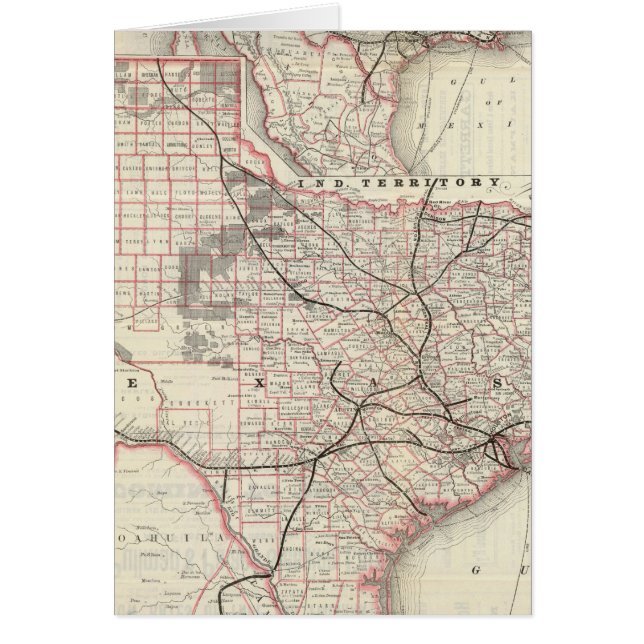 Texas och Mexiko, Houston Hälsningskort (Framsidan)