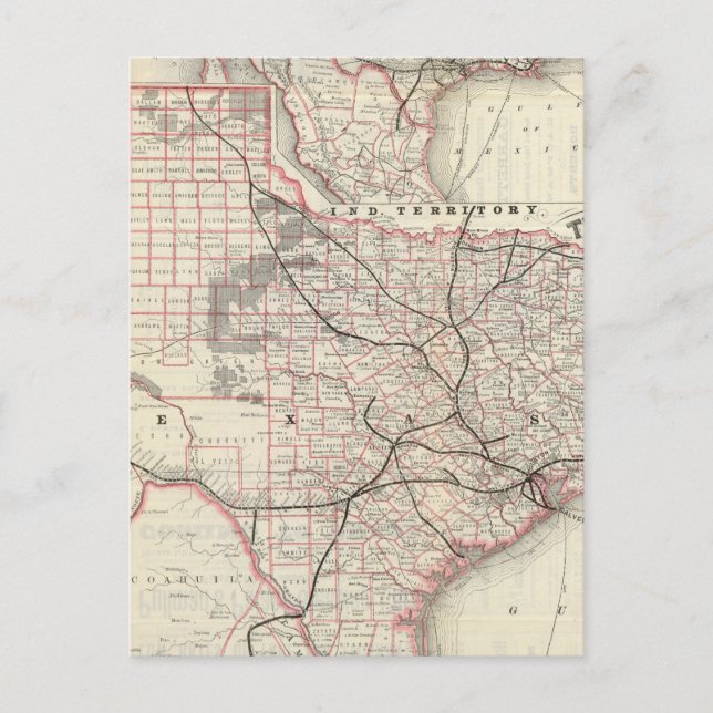 Texas och Mexiko, Houston Vykort (Framsida)