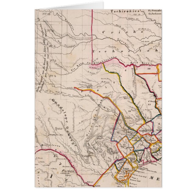 Texas och Oklahoma Hälsningskort (Framsidan)