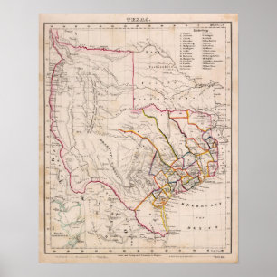 Texas och Oklahoma Poster