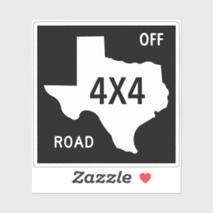 Texas Off Road Lastbil Sign Klistermärken