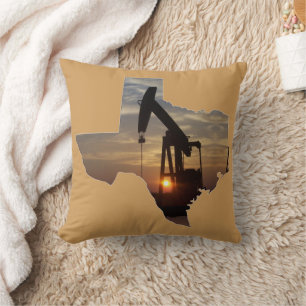Texas Oil Pump Jack Pillow ANY FÄRG Kudde