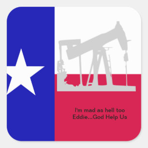 Texas Oil Rig Sticker Fyrkantigt Klistermärke