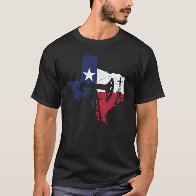 Texas Oilfield-grodlacken - arbetstagargåva från o T Shirt (Framsida)