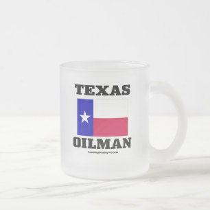 Texas Oilman, frostad Glass mugg