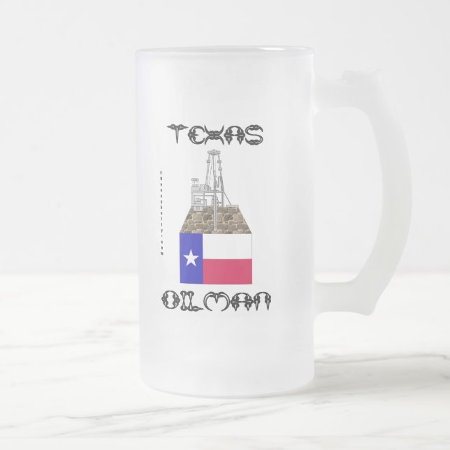 Texas Oilman, oilfield, ölmugg, olja Frostat Ölglas (Höger)