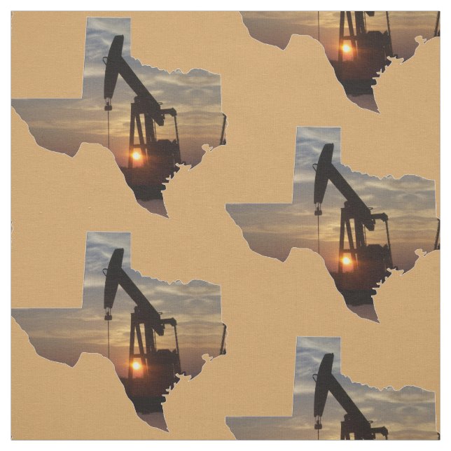 Texas olja pumpar jacksolnedgång på NÅGON FÄRG Tyg (Provkarta)