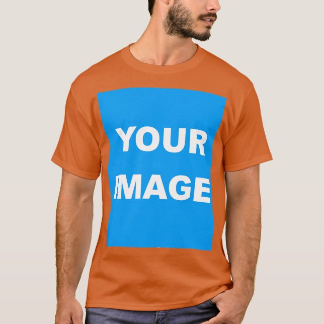 Texas Orange Add Your Image Photo T Shirt (Framsida)