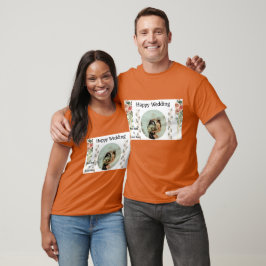 Texas Orange Färg Bröllop Äktenskap Passets Trevli T Shirt