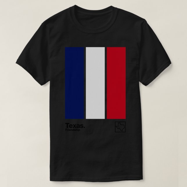 Texas Original Texan Flagga Aesthetic Färg Design T Shirt (Design framsida)