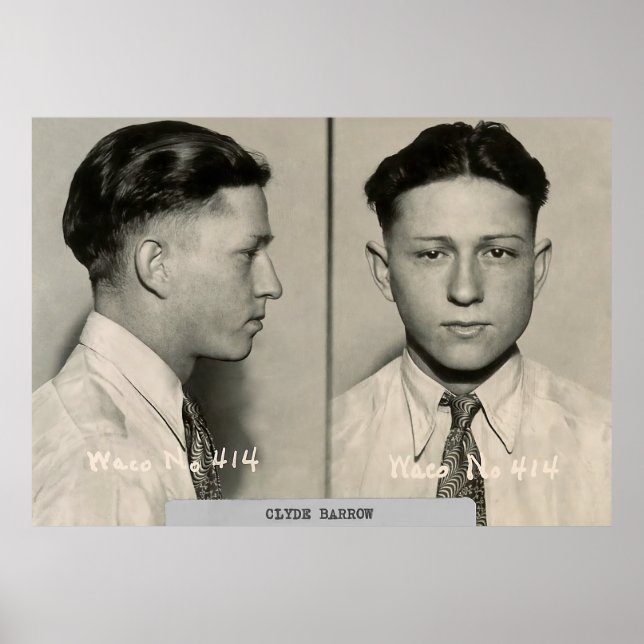 TEXAS OUTLAW CLYDE BARROW c. 1930 Poster (Framsidan)