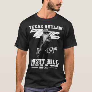 Texas Outlaw Dusty Backe Tack för minnesmärkena T Shirt