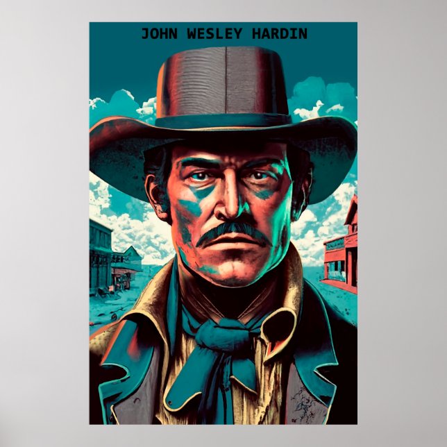 Texas Outlaw John Wesley Hardin Poster (Framsidan)