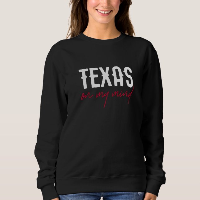 Texas på min tänkesätt  Stolt infödd texan T Shirt (Framsida)