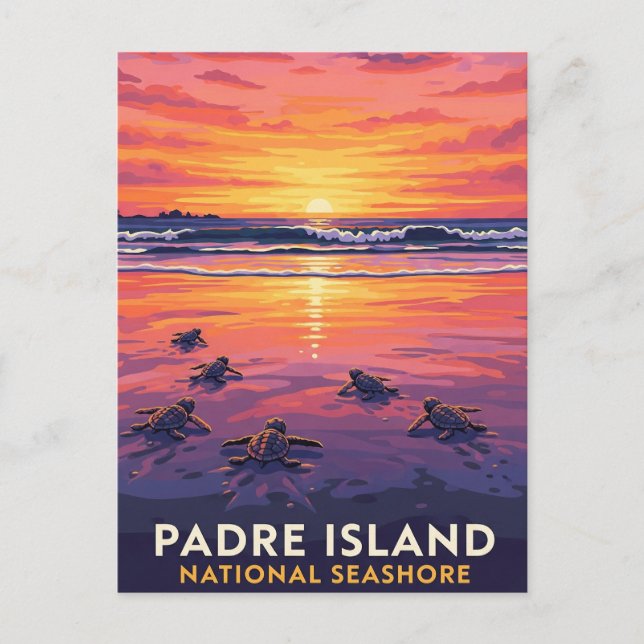 Texas Padre Island Vykort (Framsida)