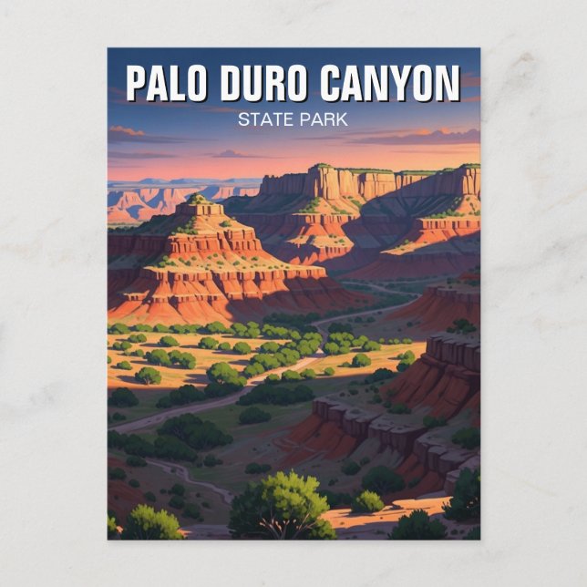 Texas Palo Duro Canyon State Park Resa Vykort (Framsida)