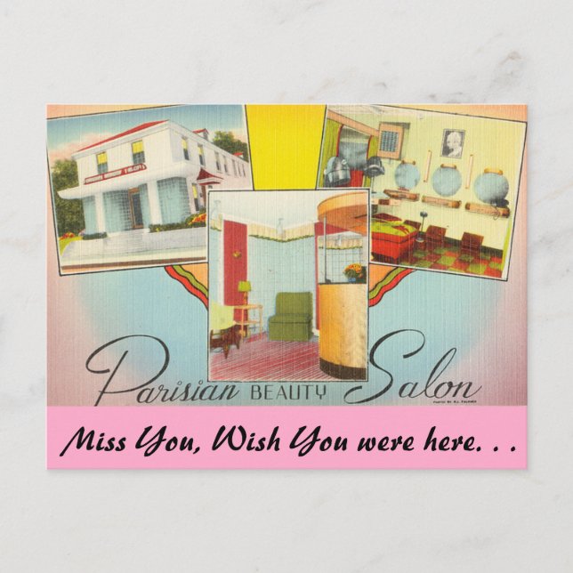 Texas, Parisian Beauty Salon Vykort (Framsida)