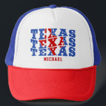 Texas Patriotic State Kärlek USA eget namn Keps<br><div class="desc">Texas Patriotic State Kärlek USA Custom Name Truckerkeps</div>
