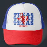 Texas Patriotic State Kärlek USA eget namn Keps<br><div class="desc">Texas Patriotic State Kärlek USA Custom Name Truckerkeps</div>