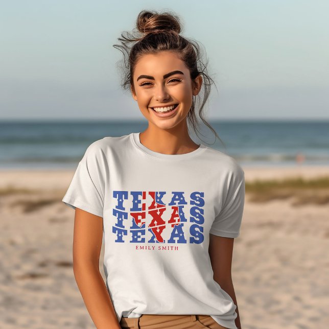 Texas Patriotic State Kärlek USA T Shirt (Skapare uppladdad)