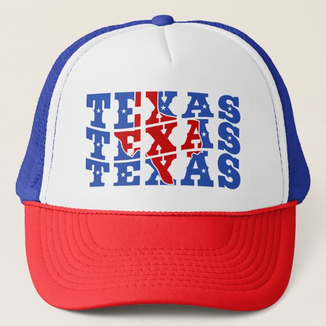 Texas Patriotic State Kärlek USA Truckerkeps (Framsida)