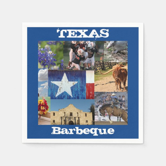 Texas Photo Mosaic Pappersservett (Framsidan)